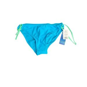 InMocean Womens Turquoise Bikini Bottoms Lime Green Side Tie IMJ17006MB Size M